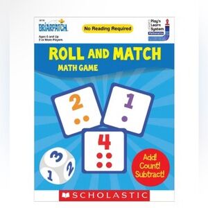 Scholastic Roll and Match Math Game - Blue and Red